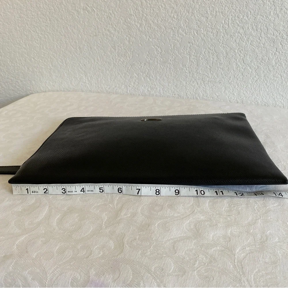 Salvatore Ferragamore black leather laptop document case